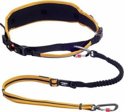 Air Tech Sport Riem & Lijn S-M Orche комплект для каникросса с амортизирующим поводком, размер S M, длина 1-1,5 м - 8-14 кг, обхват талии 68-100 см