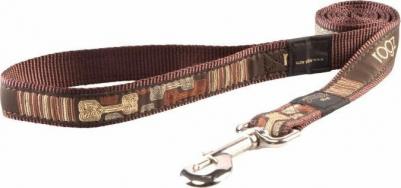 поводок для собак особо крупных пород размер XL серия Fancy Dress. Длина 120 см коричневый золото – фото 4