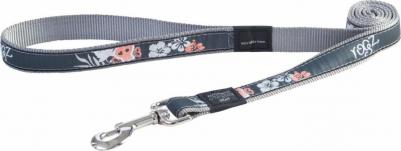 поводок для собак средних пород размер M серия Fancy Dress. Длина 140 см, корал/серый