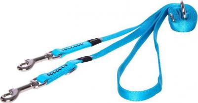 поводок перестежка для миниатюрных изящных собак размер S серия Luna. Длина до 180 см, голубой