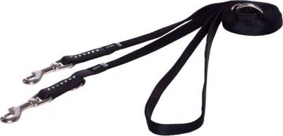 Поводок перестежка для собак Luna XS-11мм 2 м, Черный HLM500A