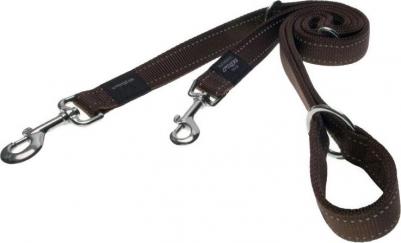 Поводок перестежка для собак Utility L-20мм 1,8 м, Коричневый HLM06J – фото 2