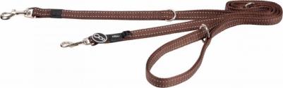 Поводок перестежка для собак Utility L-20мм 1,8 м, Коричневый HLM06J – фото 4