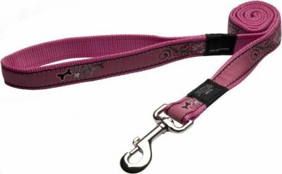 поводок удлиненный для особо крупных пород собак размер XL серия Fancy Dress. Длина 180 см розовый