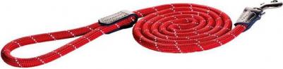 поводок удлиненный круглый для крупных собак размер L серия ROPE длина 1,8м красный