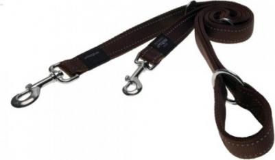 Поводок Utility перестежка шоколадный M, ширина 1,6 см, длина 1,8м 47481 – фото 1