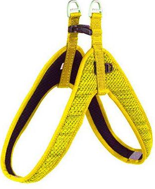 Шлейка для собак L, с мягкими вставками легконадеваемая, 630 мм, нейлон, желтый – фото 1