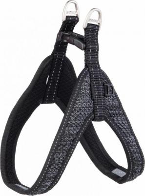 Шлейка для собак M, нейлон, полимер, черный – фото 1