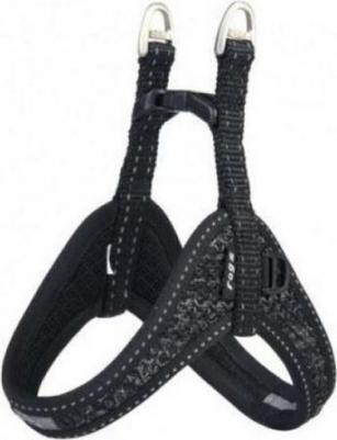 Шлейка для собак M, нейлон, полимер, черный – фото 9