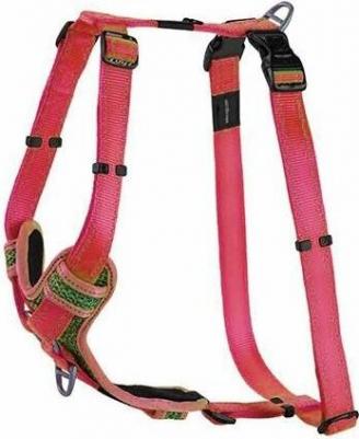 шлейка для собаки с мягкой вставкой и двухточечным контролем, SJC14C, красный 32 - 52 см, 16 мм