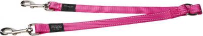 Сворка для собак, нейлон, металл, розовый, длина 0.37 м – фото 2