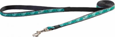 Универсальный поводок для собак, нейлон, металл, зеленый, длина 1.2 м