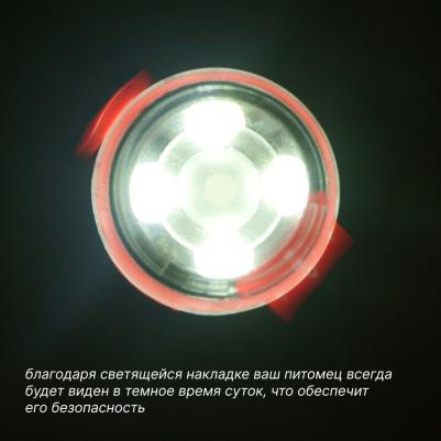 Накладка светящаяся красная силикон USB 3X8см – фото 2