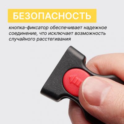 Ошейник для собак из биотана с фастексом, обхват шеи 30-42 см, ширина 2 см, желтый – фото 4