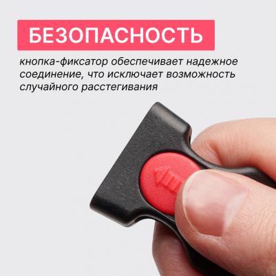 Ошейник для собак из биотана с фастексом, обхват шеи 37-55 см, ширина 2,5 см, черный – фото 6