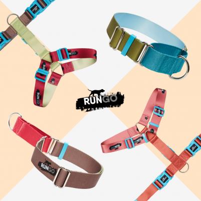 Ошейник для собак Мартингейл Wide, объем шеи 32-43 см, ширина ремешка 3,8 см, голубой-зеленый – фото 5