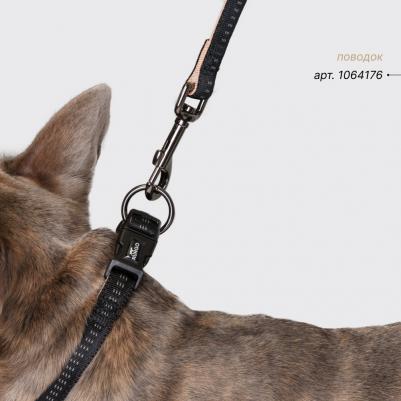 Ошейник Downtown S-M: 30–45cm/15mm черный с бежевым – фото 7