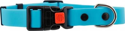 Ошейник из биотана с фастексом, 20мм, обхват шеи 30-42см, матовый, аквамарин 4680368301009 – фото 1