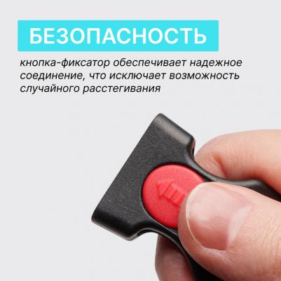 Ошейник из биотана с фастексом, 20мм, обхват шеи 30-42см, матовый, аквамарин 4680368301009 – фото 4