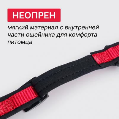 Ошейник Soft 10мм(15мм)/22-35см неопрен красный – фото 3