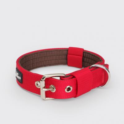 Ошейник Soft Classic S:32mm*52.5cm красный с коричневым