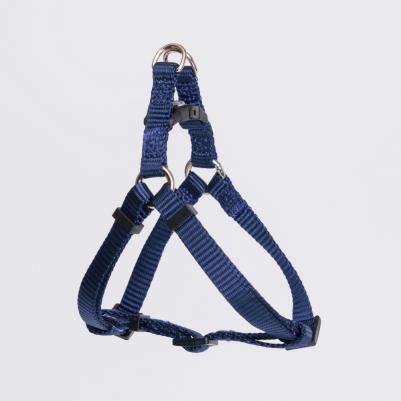 Шлейка нейлоновая для кошек и собак Step-in, объем груди 33-46,5 см, ширина ремешка 1 см, синий