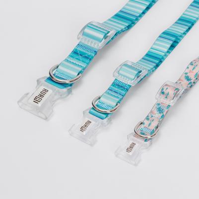 Ошейник для собак Bright City, обхват шеи 55 см, ширина 2,5 см, голубой в полоску – фото 3