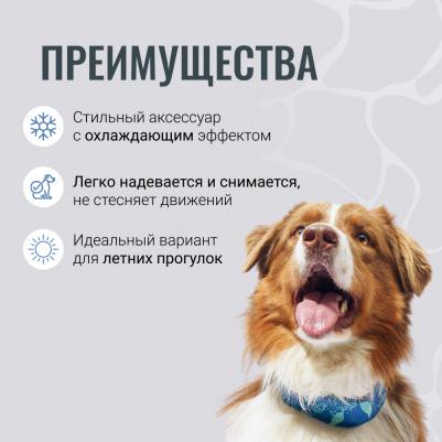 Ошейник охлаждающий синий 63,5*6,2см – фото 4