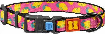 Ошейник для собак повседневный амуниция Стомп, обхват шеи 31-49 см, нейлон, розовый