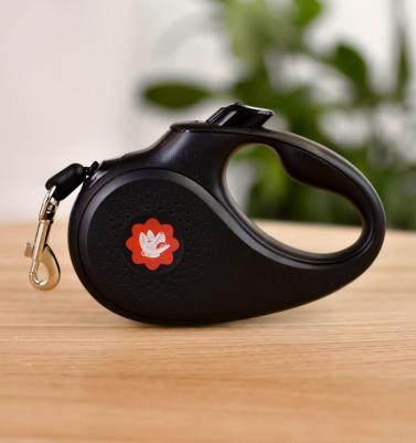 рулетки рулетка-трос для собак, чёрная (8 кг, 3 м)