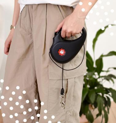 рулетки рулетка-трос для собак, чёрная (8 кг, 3 м) – фото 7