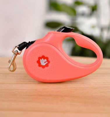 рулетки рулетка-трос для собак, розовая (12 кг, 5 м)