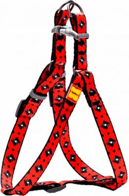 Шлейка для собак амуниция L, нейлон, красный
