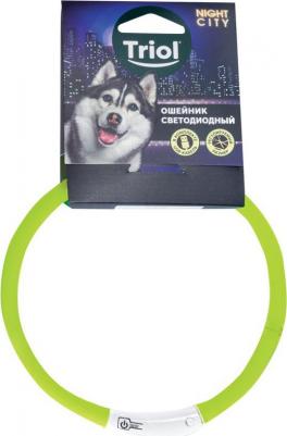 Мигающий ошейник для собак Шнурок M, салатовый – фото 2