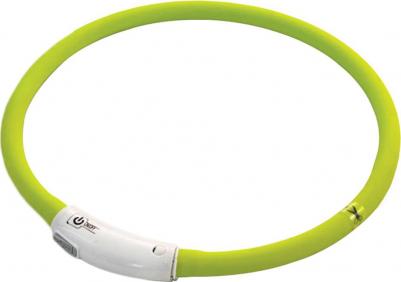 Ошейник для собак Шнурок, светодиодный, салатовый, размер S – фото 1