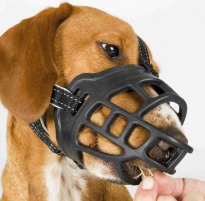 Намордник Muzzle Flex, силикон, M–L, черный – фото 3