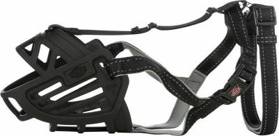 Намордник Muzzle Flex, силикон, M–L, черный – фото 6