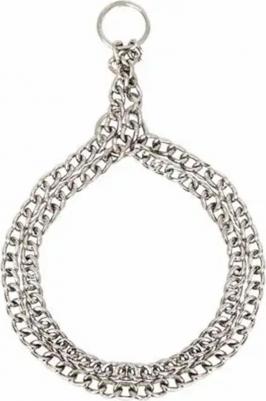 Ошейник для собак цепь двухрядная с цугом 55/2,5 мм – фото 1