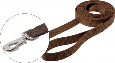 Поводок для собак брезентовый с усиленным карабином 25 мм х 5 м – фото 1