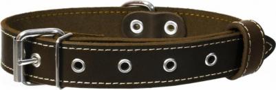 Ошейник для собак повседневный, обхват шеи 47-59 см, кожа, коричневый
