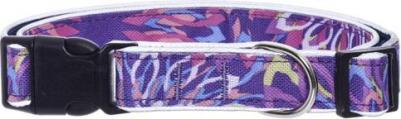 Ошейник для собак светоотражающий фиолетовый – фото 1