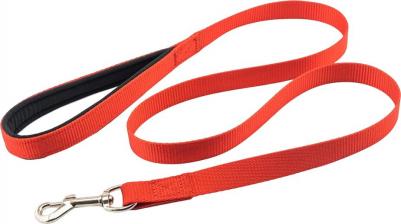 Поводок Сити с мягкой ручкой, оранжевый, 25 мм, 120 см – фото 1