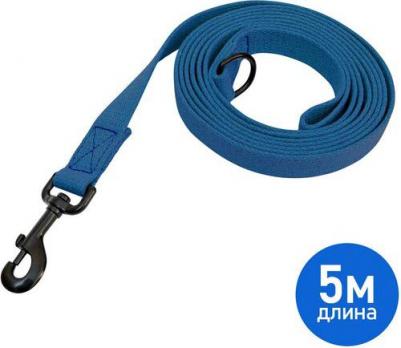 Поводок для прогулок брезент синий, 25 мм х 5 м