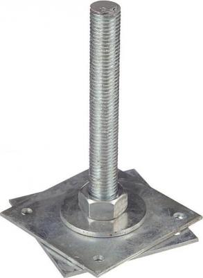 регулировочный оцинкованный М24 h200 120х120х4 мм