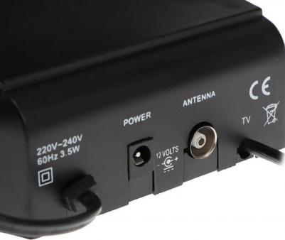 Антенна Эфир SE-878, комнатная, активная, 28 дБи, ДМВ+МВ, регулятор, усы 80см, кабель 1м – фото 1