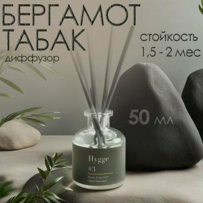 Аромадиффузор с палочками Hygge #3 Табак и Бергамот 50 мл – фото 11