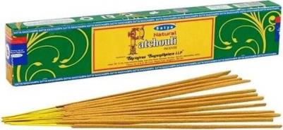 Благовония Пачули Сатья (Natural Patchouli incense ) 15г/12 шт коробка – фото 7