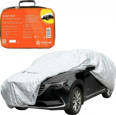 Чехол-тент на автомобиль защитный L молния для двери, универсал., черный ADCT006 – фото 1