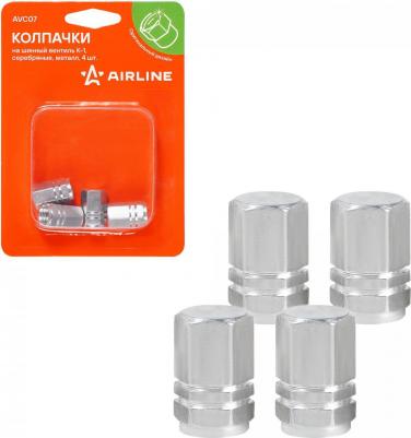 Колпачки на шинный вентиль K-1, серебряные, металл, 4 шт AVC07 – фото 2