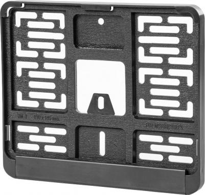 Рамка номерного знака пластмассовая мото, 190x145 мм, черная A1506025